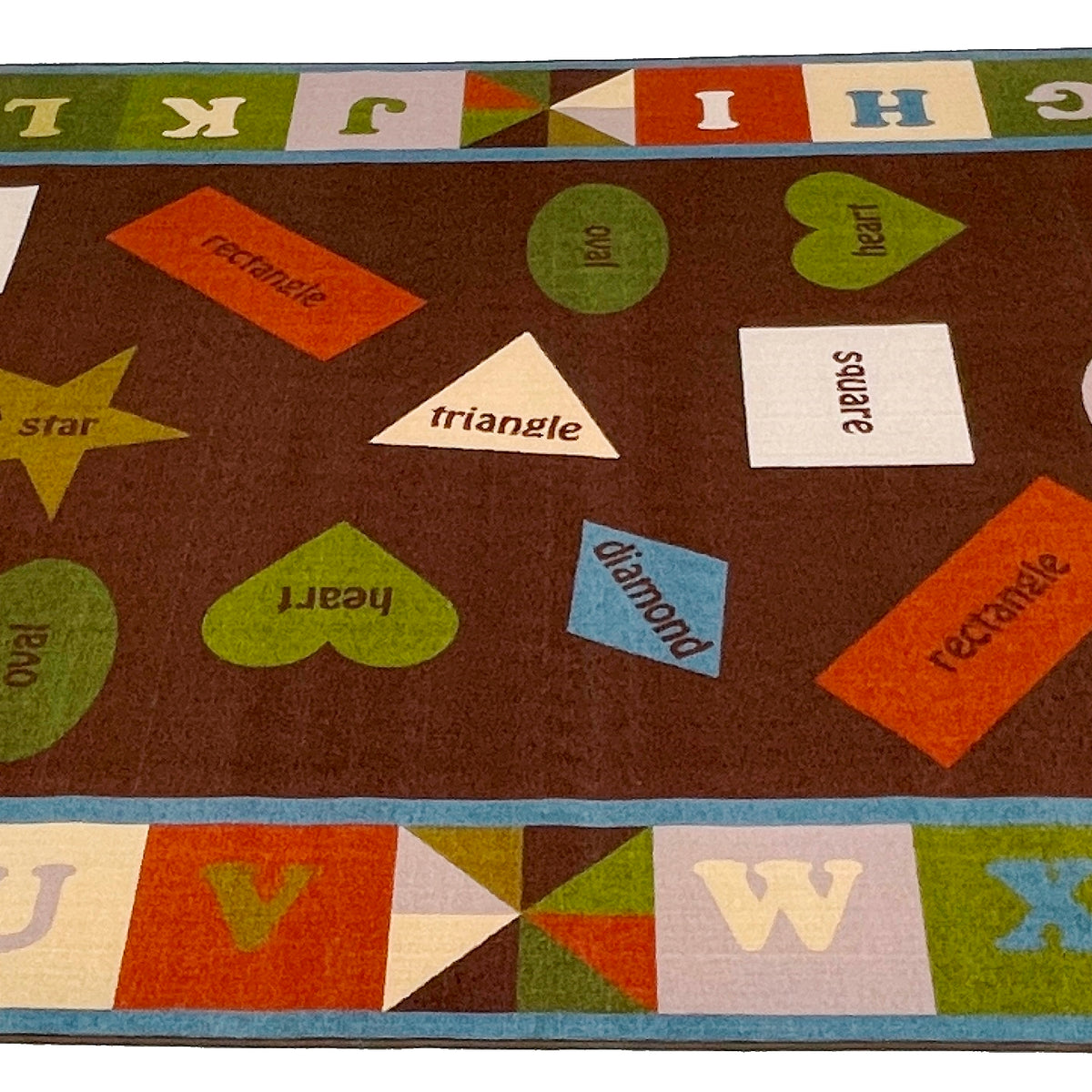 Colorful Shapes Rug With EARTH TONE Colors – KidCarpet.com