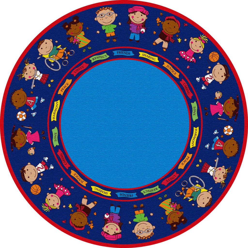 Friends Full Circle Rug - KidCarpet.com