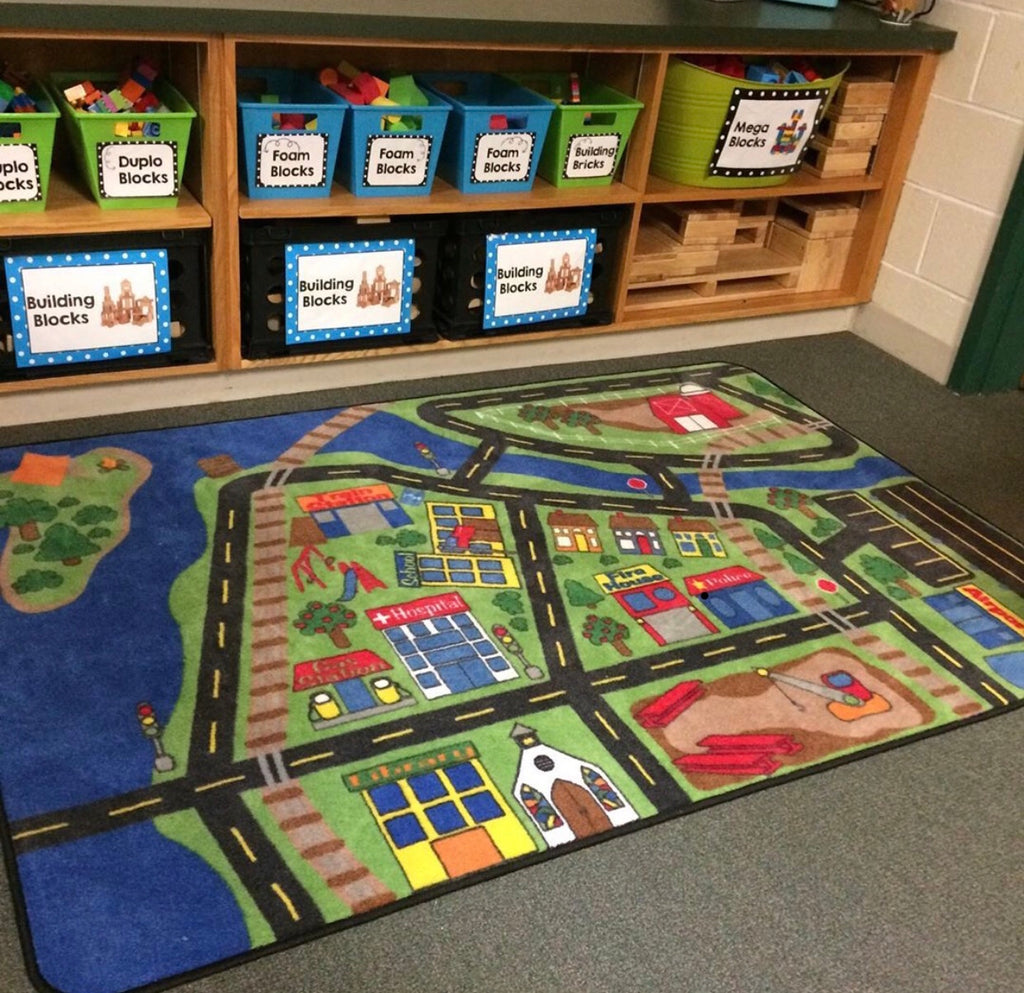 Total Transportation Play Town Rug - KidCarpet.com