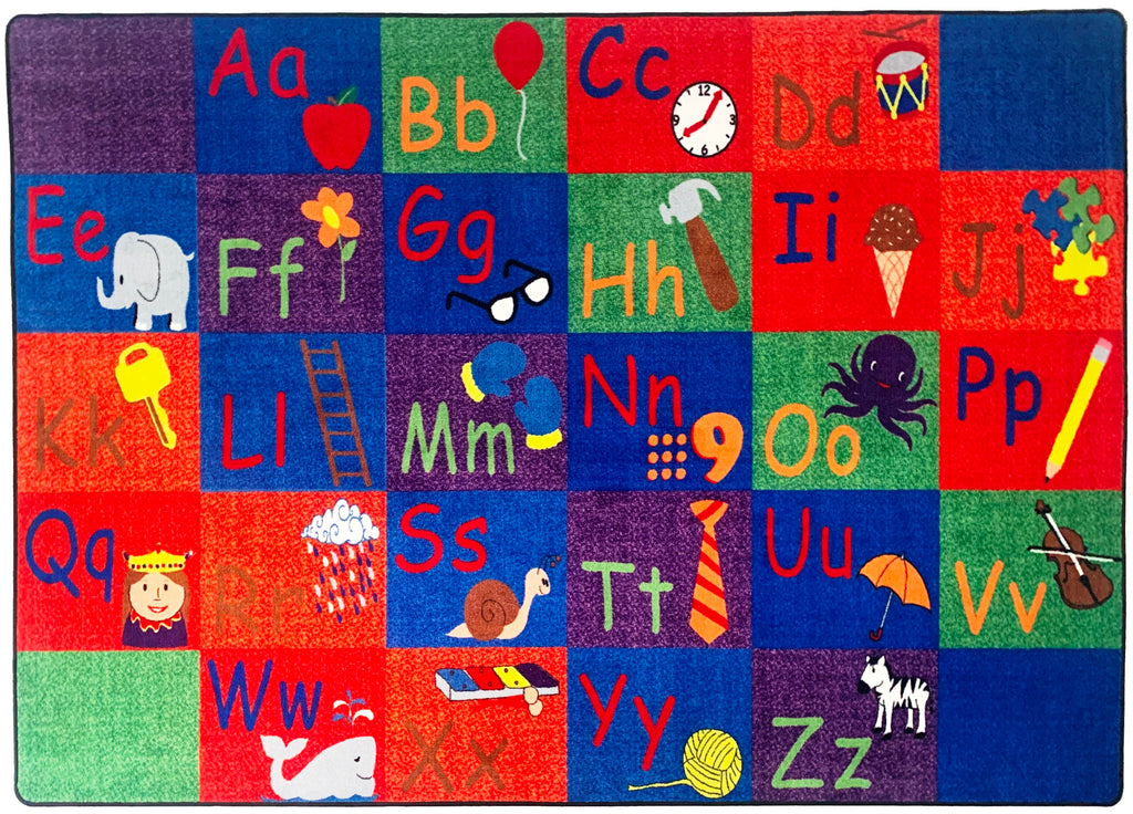 All In A Row Letter Educational Rug