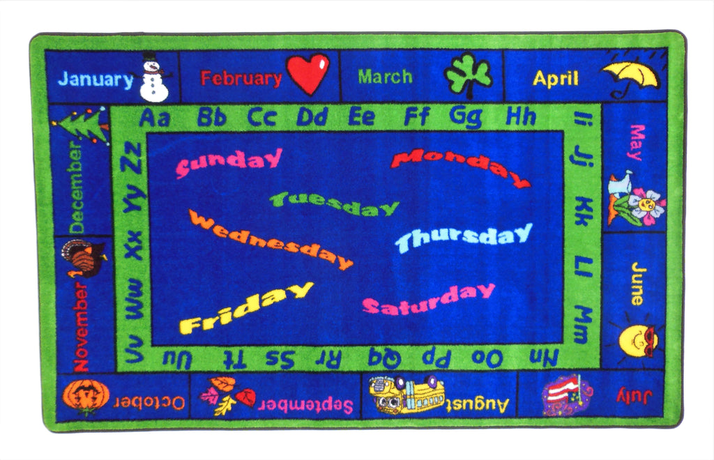 Days and Months Calendar Rug 