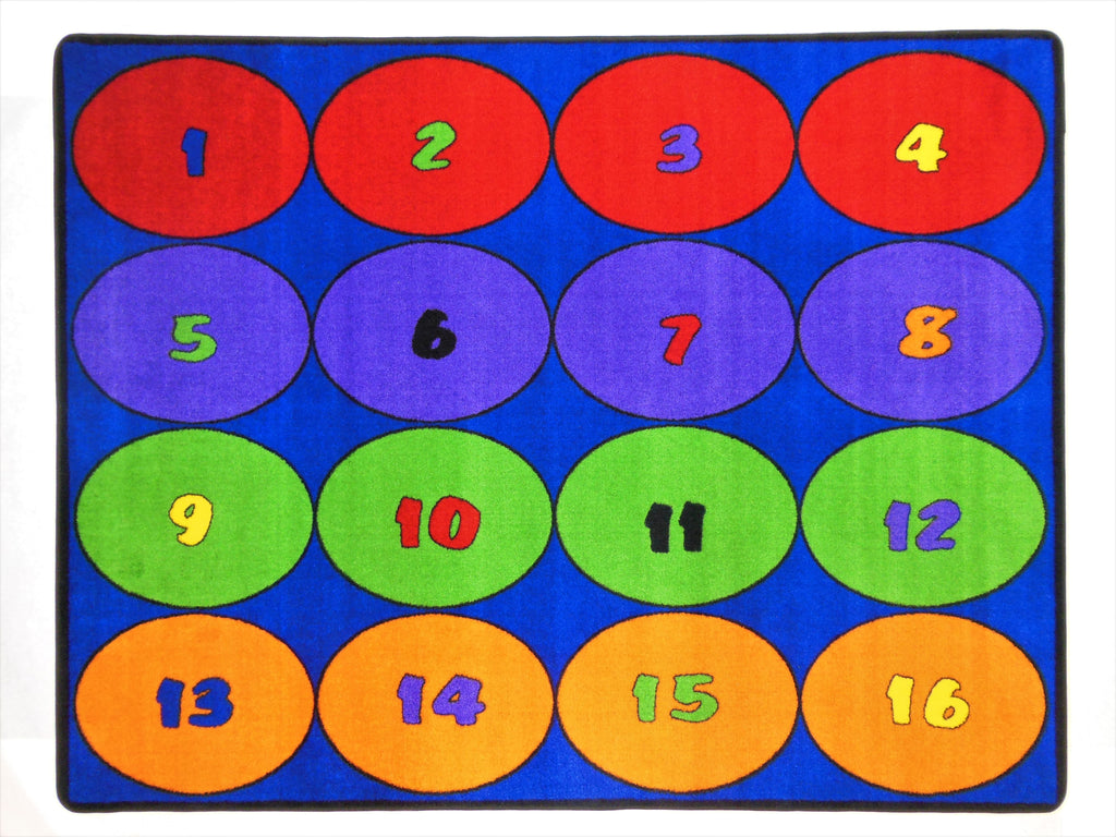 Seating Circles Classroom Rug With 16 Seats - KidCarpet.com