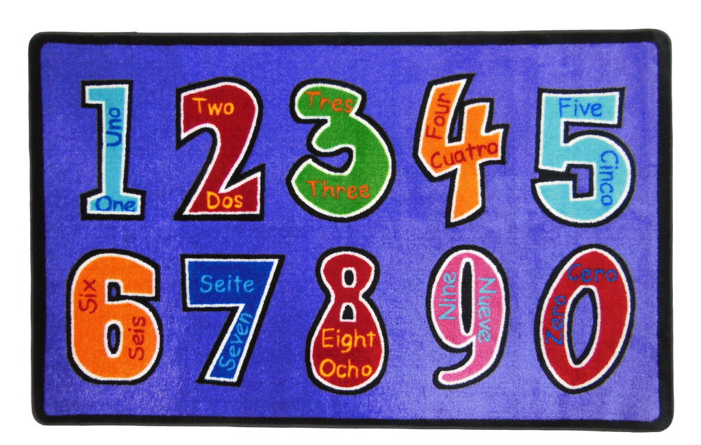 Numero Uno Spanish Number Rug - KidCarpet.com