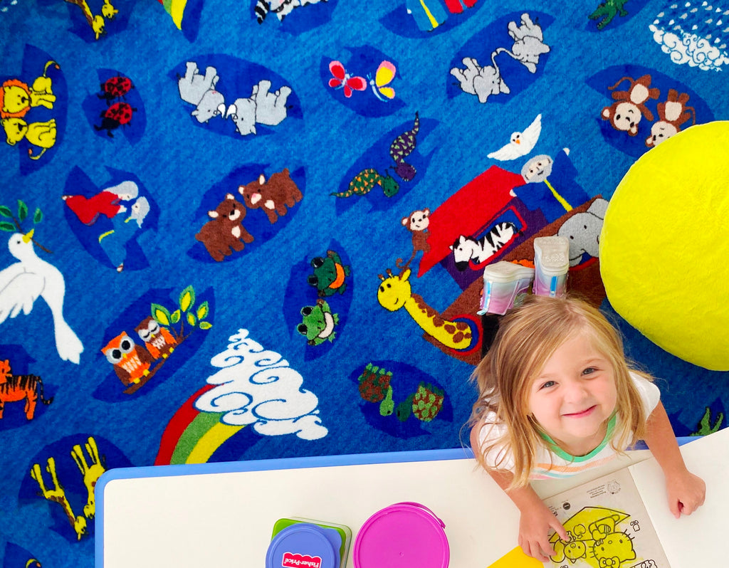 Noah's Animal Friends Wall to Wall Carpet - KidCarpet.com