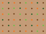 Dots In A Row Wall to Wall Carpet Jungle Colors on Tan - KidCarpet.com