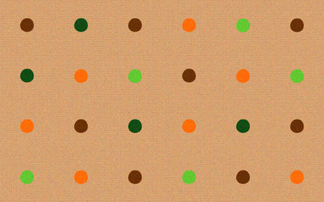 On the Spot Classroom Seating Rug Jungle Colors on Tan