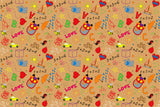 Playtime Doodle Wall to Wall Classroom Carpet Multi on Tan