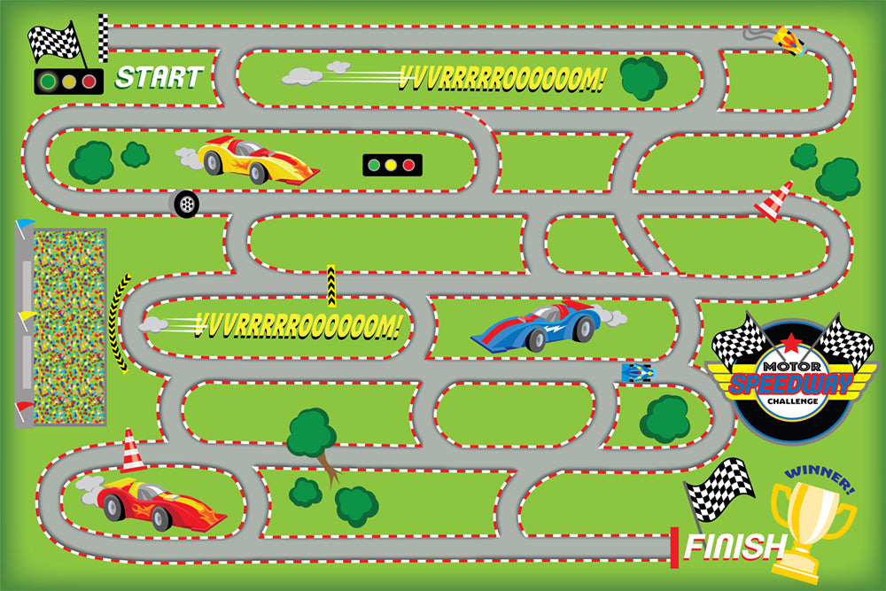 Race Track Maze Rug - KidCarpet.com
