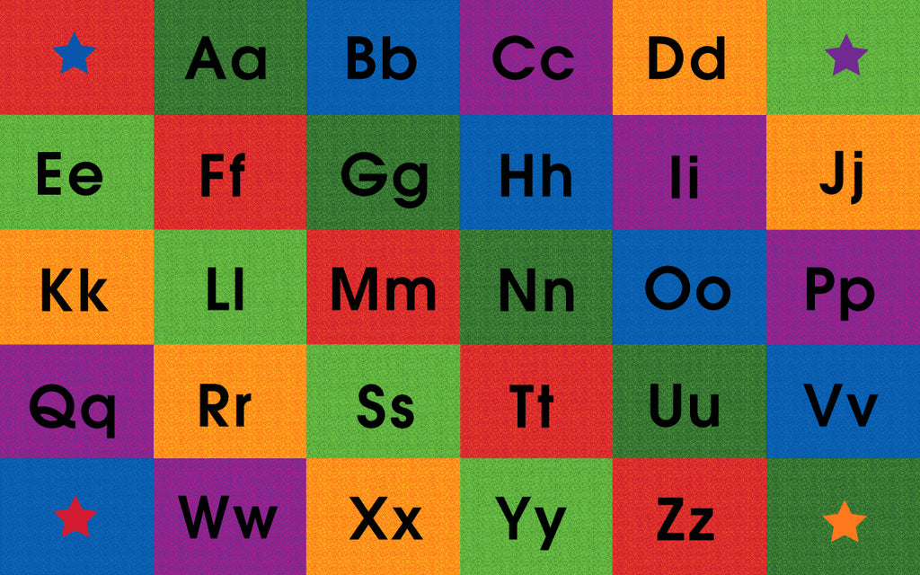 Row By Row Alphabet Rug - KidCarpet.com