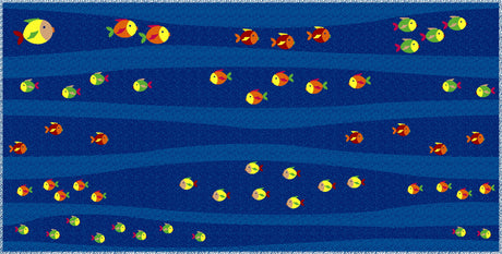 School of Fish Wall to Wall Children's Carpet - KidCarpet.com