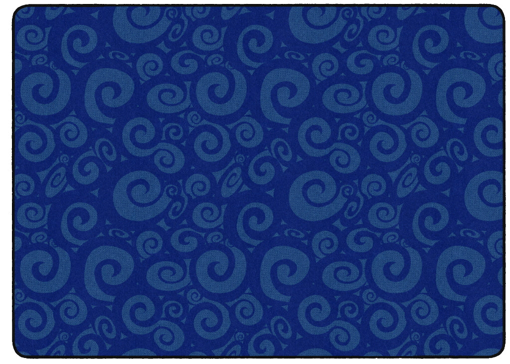 Tone on Tone Blue Swirl Rug - KidCarpet.com