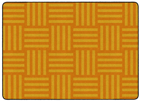 Tone on Tone Orange Hashtag Rug - KidCarpet.com