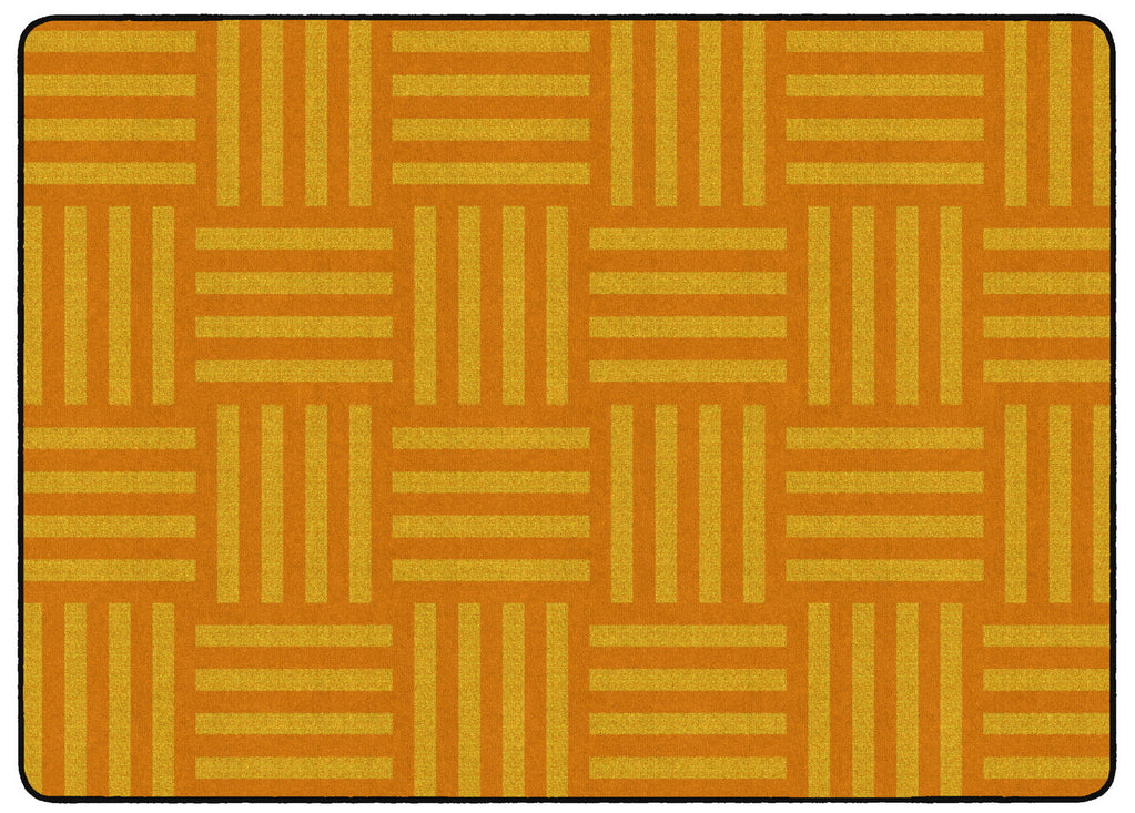 Tone on Tone Orange Hashtag Rug - KidCarpet.com