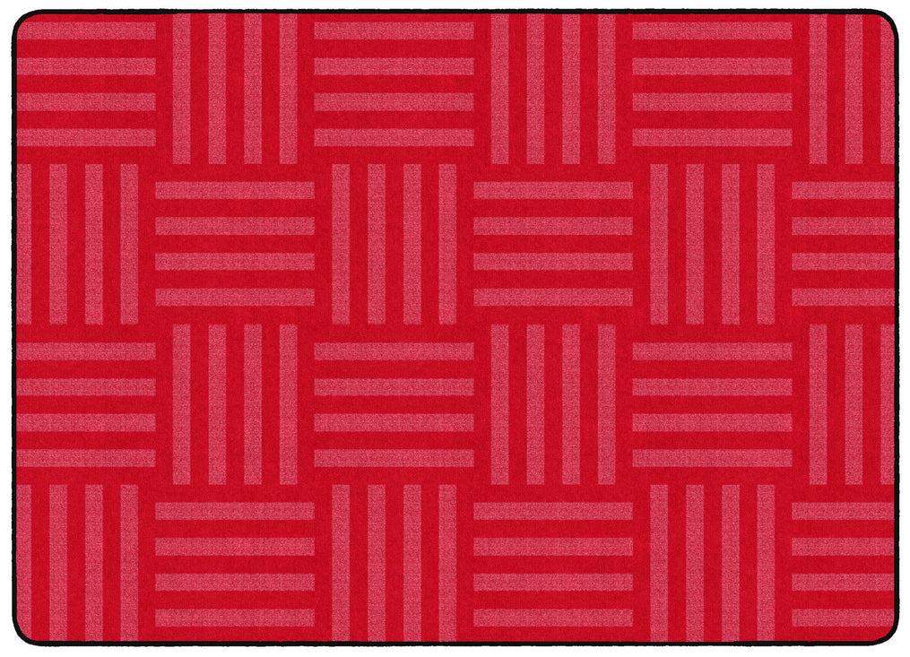 Tone on Tone Red Hashtag Rug - KidCarpet.com