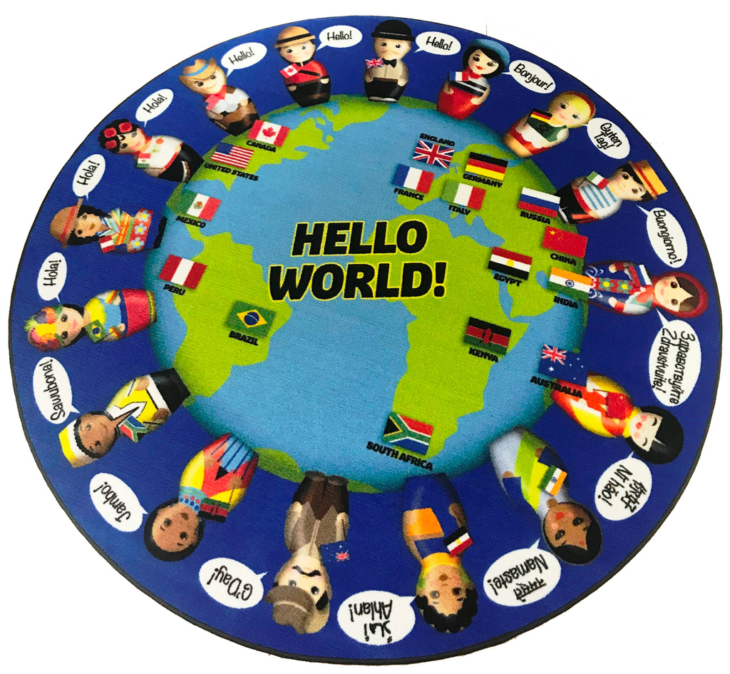 World Greeting Children's Rug - KidCarpet.com