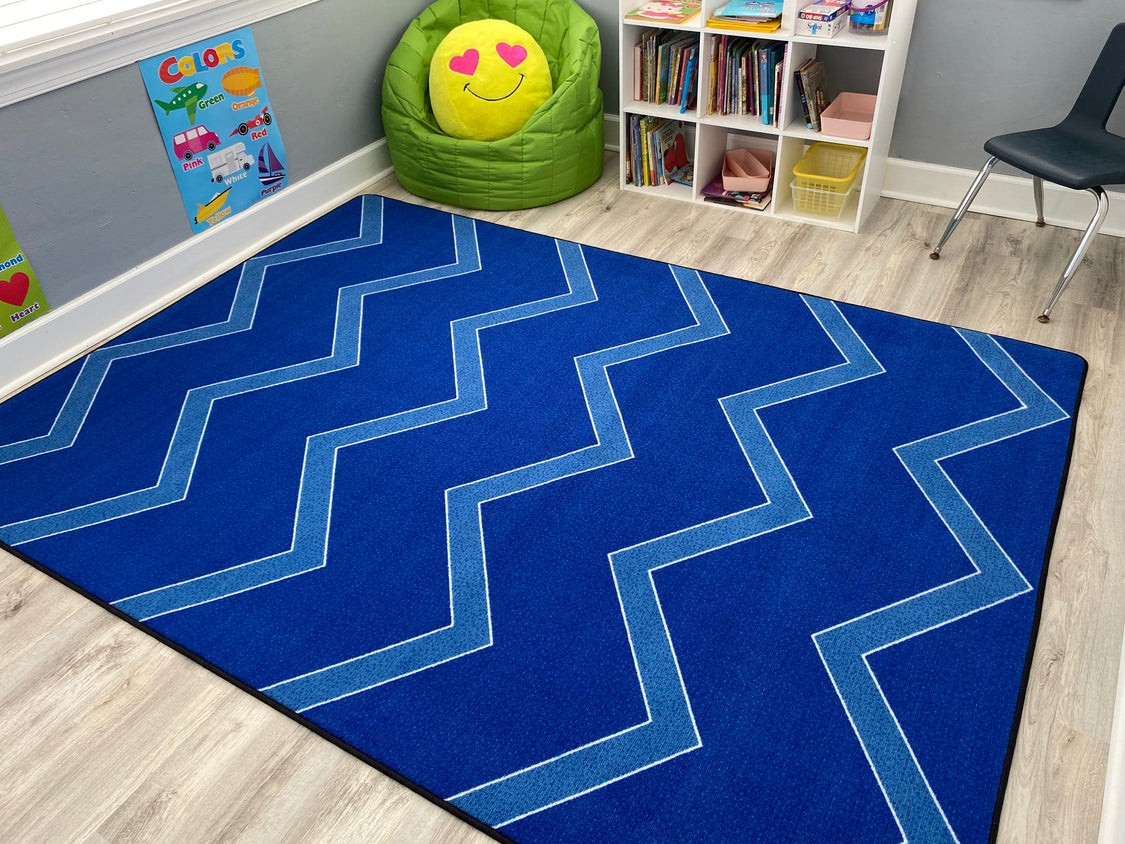 Chevron Kids Rug Blue on Blue – KidCarpet.com