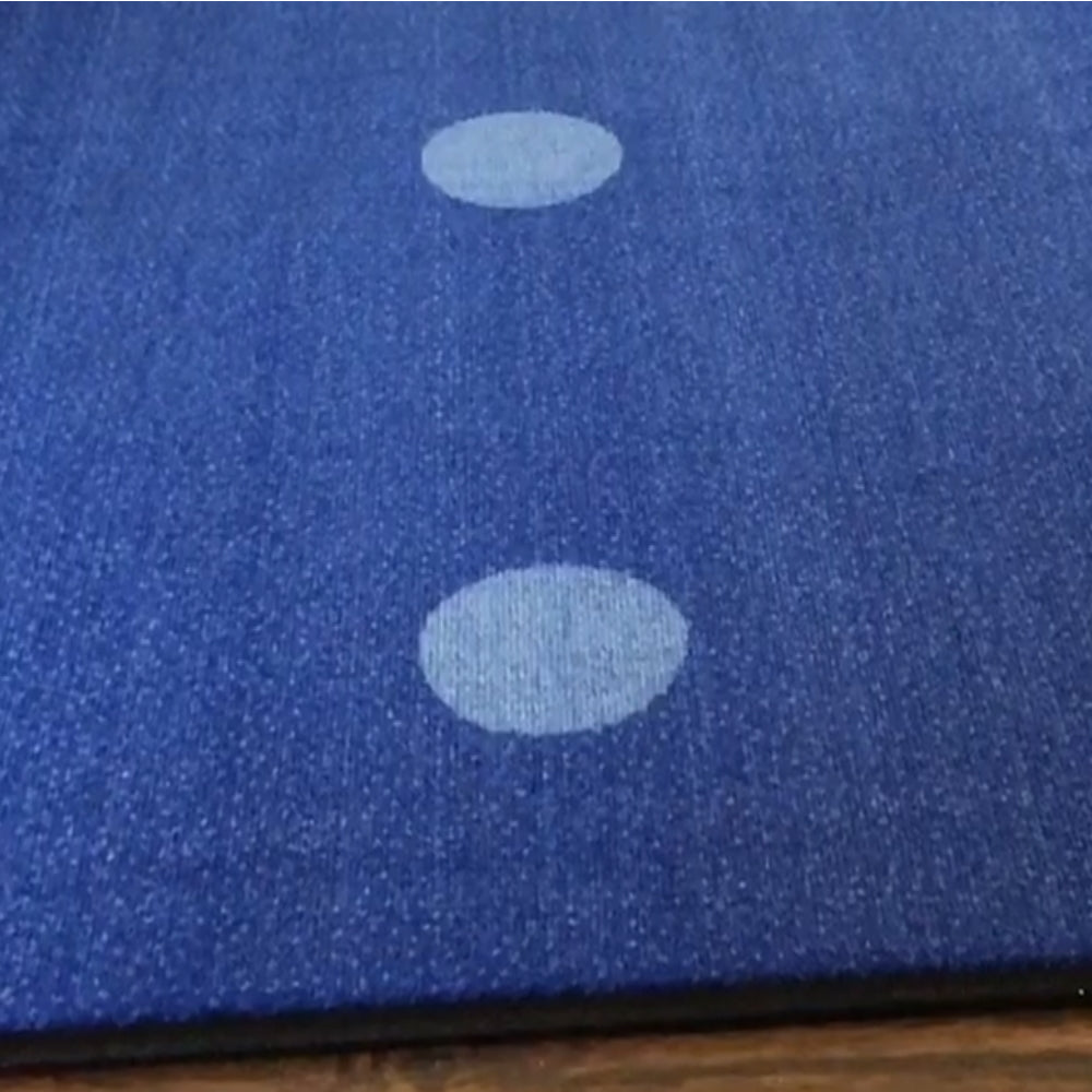 Dots In A Row Wall to Wall Carpet Blue on Blue - KidCarpet.com