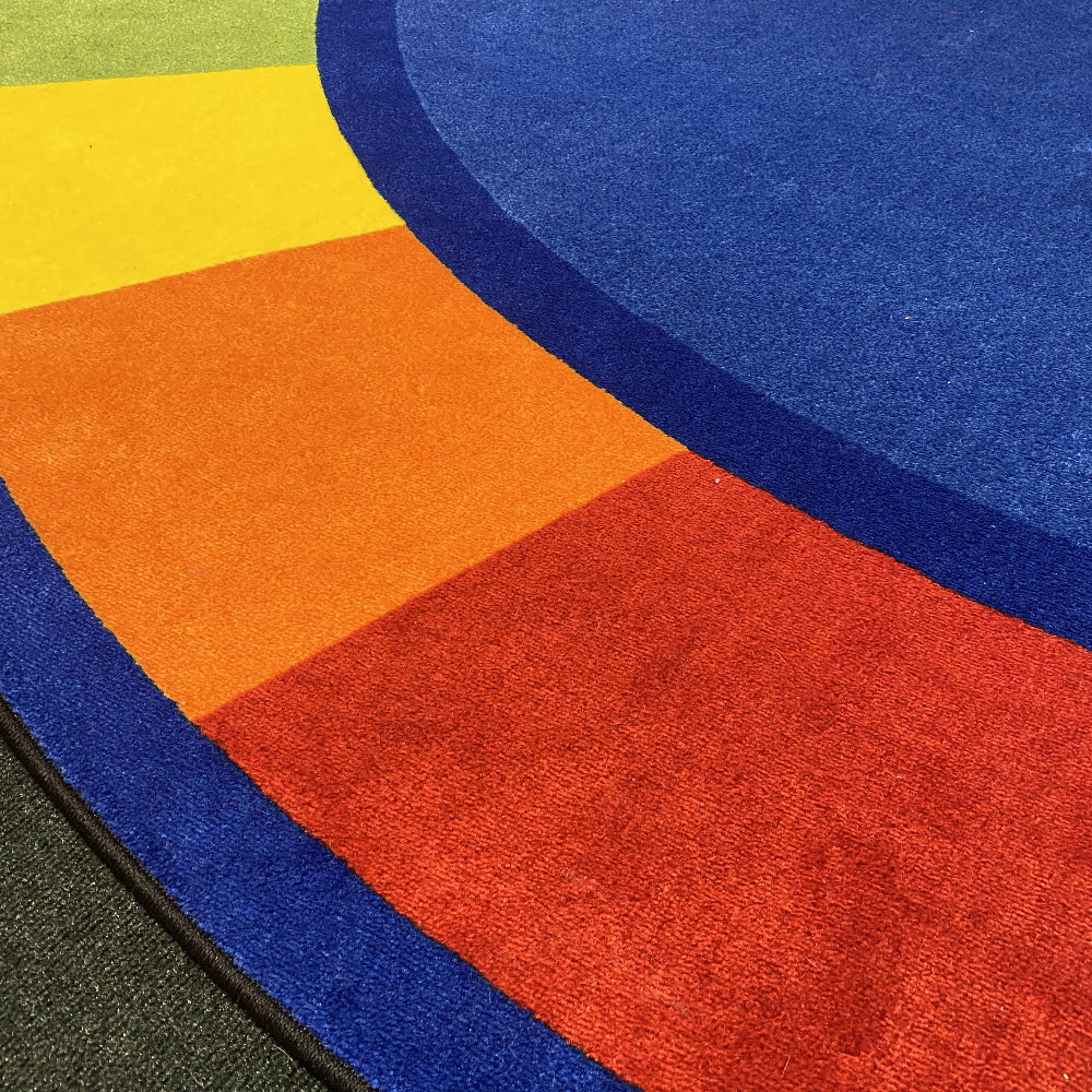 Colors Corner Quarter Circle Preschool Rug