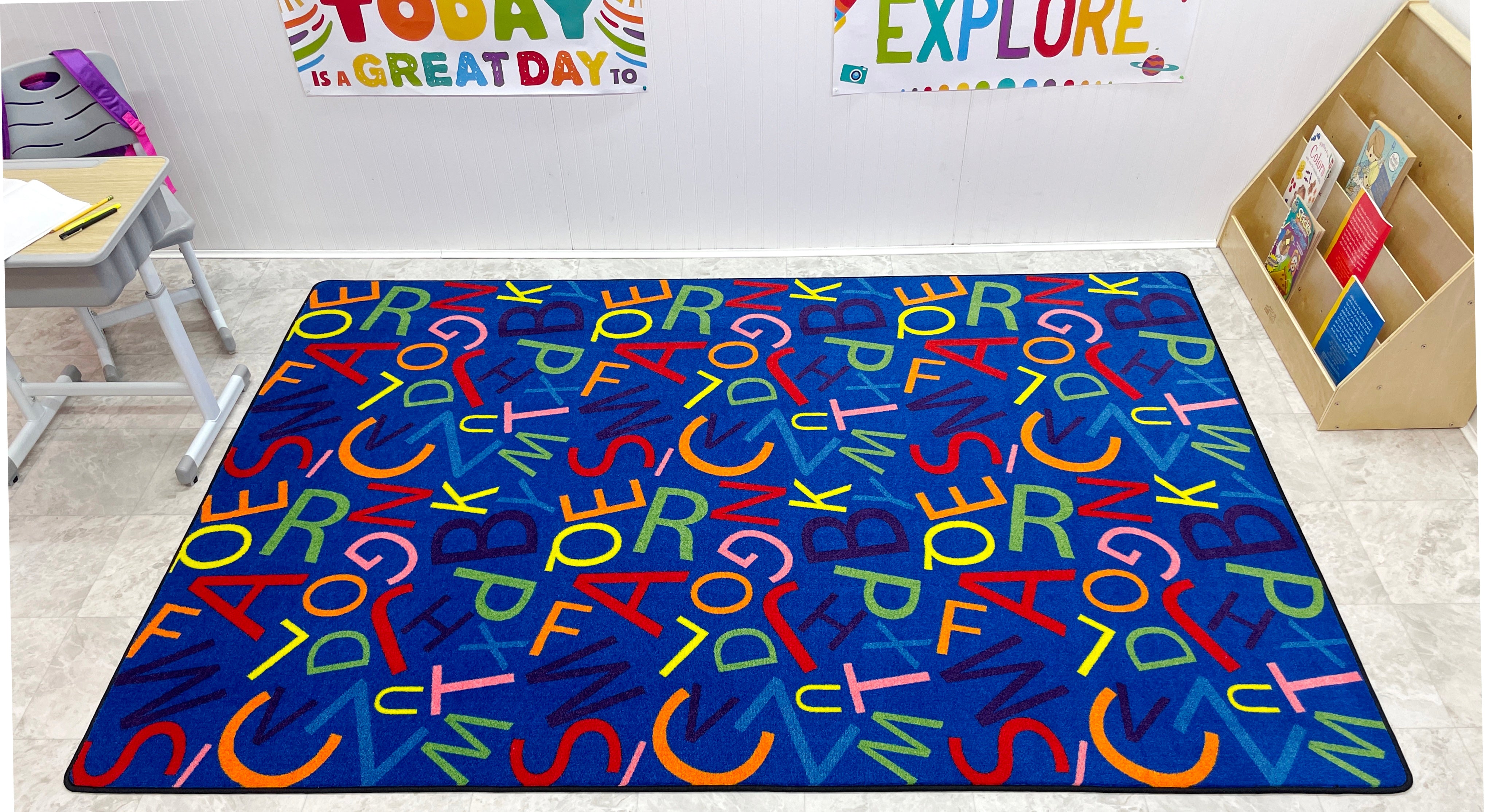 Random Alphabet Rug Colorful Letters Alphabet Rug for Kids – KidCarpet.com