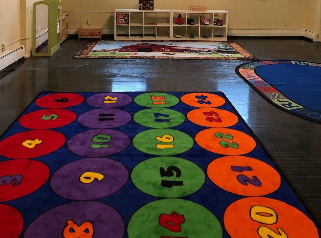 Seating Circles Classroom Rug With 24 Seats - KidCarpet.com