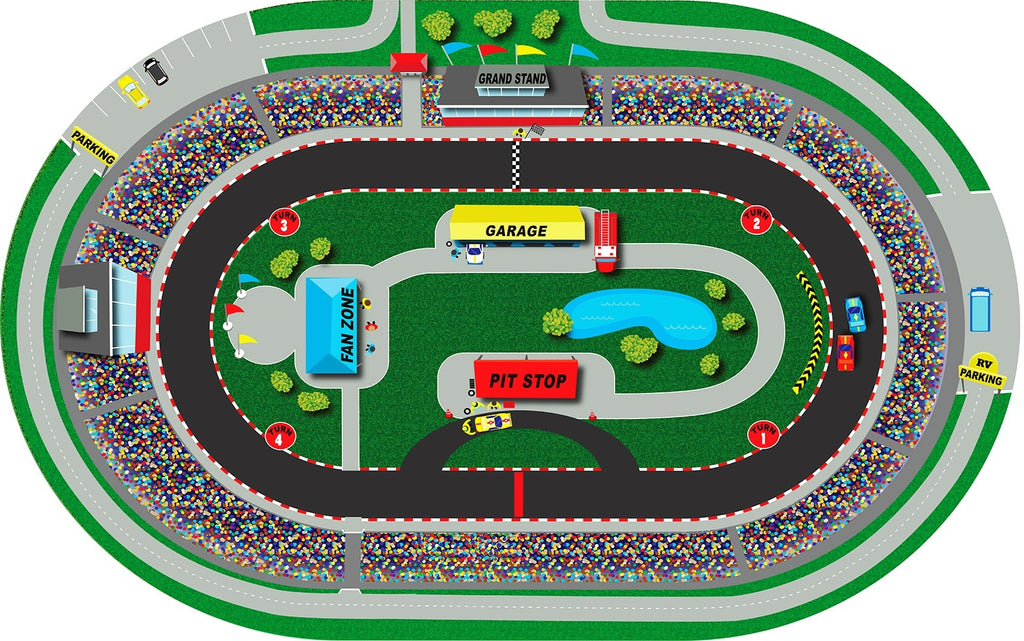 Race Car Race Track Rug
