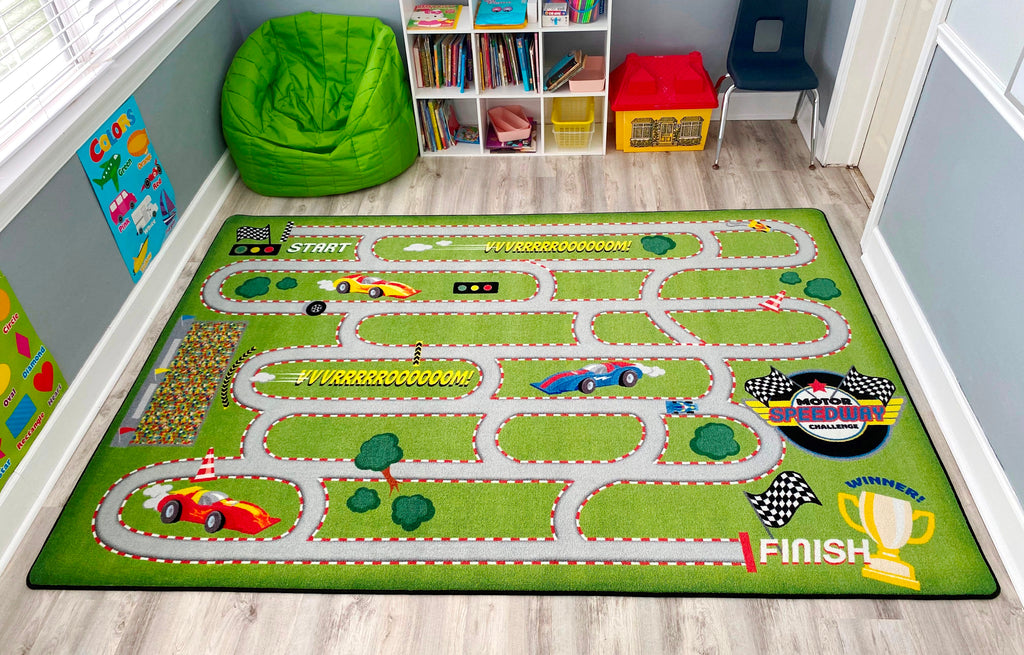 Race Track Maze Rug - KidCarpet.com